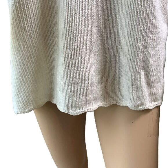 Carolyn Taylor White Long Sleeve V Neck Crochet Neckline Soft Girl Sweater Large - Picture 3 of 12